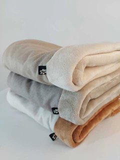 Saquinho de Dormir Pet Europeu Linho E fleece -Latte - loja online