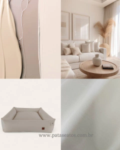Cama Pet Impermeável Linho Off White Home Decor - Patas e Atos 