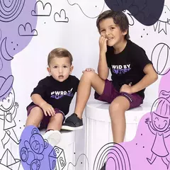 BERMUDA INFANTIL ROXO AMORA