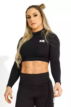 Cropped Manga Longa Kebra Kexo Black