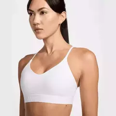 NIKE TOP W DF INDY LGT SPT WHITE STONE/MAUVE - Armazém do Wod