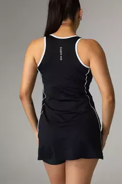 Conjunto Vestido OnMove Preto Short Baixa Gramatura Preto Tecido Preto na internet