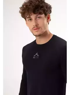 BLUSA SEGUNDA PELE EMANA® ALPEN MASCULINA - PRETO 2 - comprar online