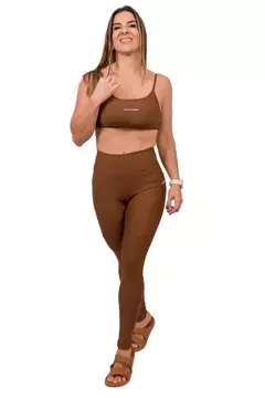 LEGGING C BOLSO LATERAL CAFE ADAPTIV LYCRA - Armazém do Wod