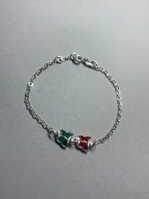 PULSEIRA INFANTIL COM BORBOLETAS