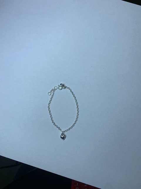 Pulseira infantil coração 15 cm - comprar online