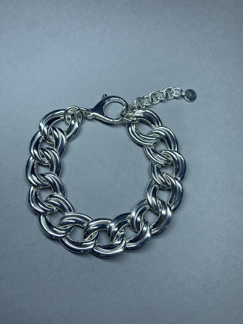 PULSEIRA GEMELLA 18CM EM PRATA - comprar online