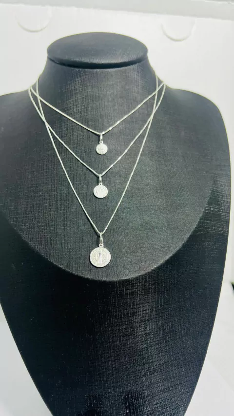 COLAR VENEZIANA 45CM + PINGENTE 2 FACES