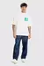 T-Shirt Baw New Over Crew - Off White na internet