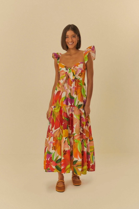 Vestido Estampado Artsy Flor - Farm