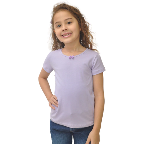 Blusa Manga Curta Cotton Infantil Menina 2 ao 8 na internet