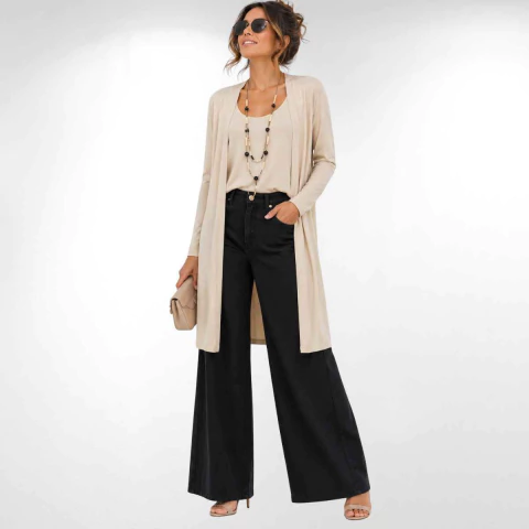 Conjunto Feminino Cardigan + Regata – Leve, Elegante e Confortável - comprar online