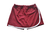 Shorts saia juvenil vermelho com detalhe em branco, ideal para uniforme escolar.