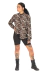 Camisa de Manga Longa Animal Print | Morfia