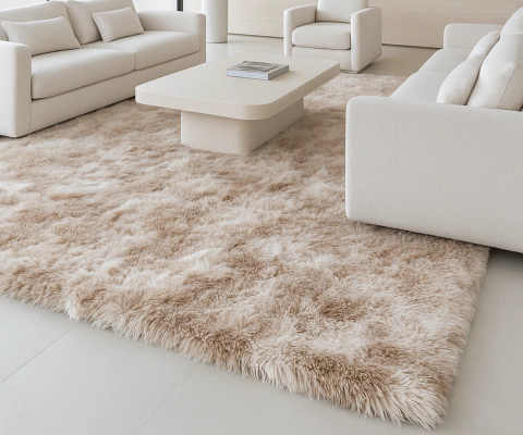 Tapete Peludo Mesclado Bege 3,50 x 3,00 Metros - comprar online