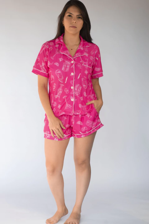 Pijama Americano Pink Drink