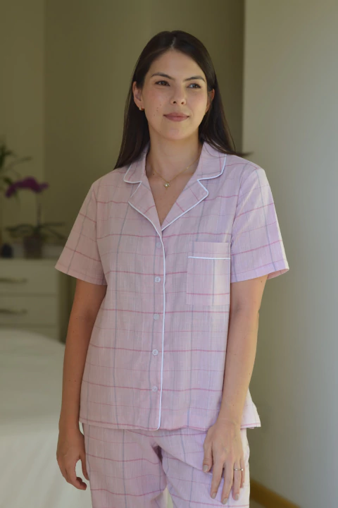 Pijama Longo Xadrez Aila - comprar online