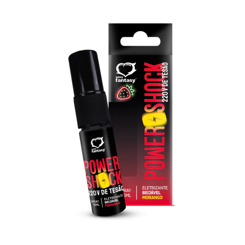 Power Shock em Spray - Energia e Prazer com Sabor de Morango!