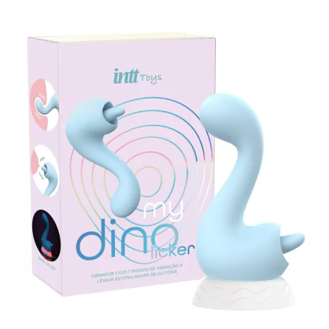 Eleve O Prazer Com My Dino Licker Vibrador E Extimulador De Lingua 2 Em 1