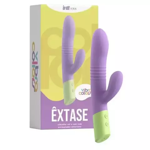 Êxtase Vibrador Recarregável Vai Vem 10 Modos de Vibração Linha Vibra Collos Intt
