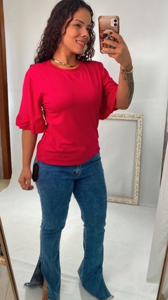 BLUSA MANGA BABADO