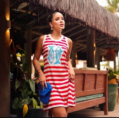 VESTIDO SEM MANGA COM ESTAMPA DE PEIXE na internet