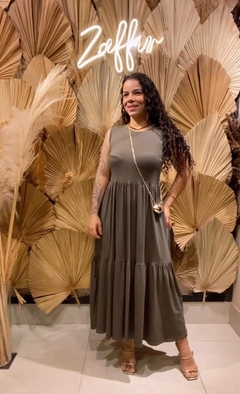 VESTIDO LONGO REGATA LARGA DUAS MARIA