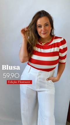 BLUSA DE MALHA LISTRADA - comprar online