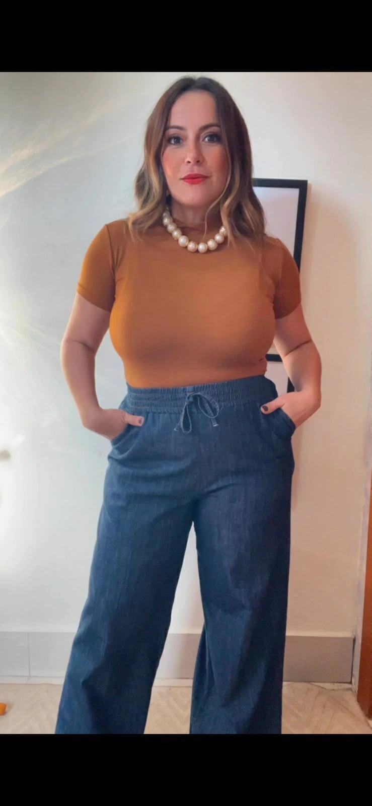 BLUSA MANGA GOLA ALTA EM MALHA