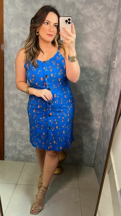 VESTIDO CURTO DE BOTÃO E ALCINHA na internet