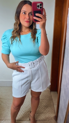BLUSA CANELADA COM MANGA PRINCESA na internet