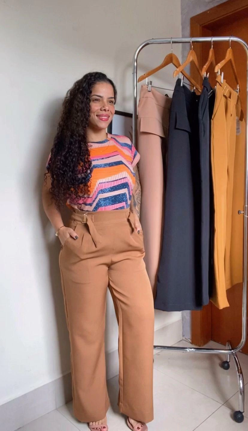 CALÇA ALFAIATARIA COM FIVELA