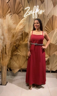 VESTIDO LONGO ALÇA FININHA MARRANT