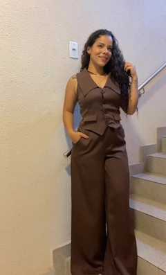 CONJUNTO CALÇA E COLETE ALFAIATARIA