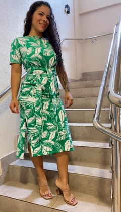 VESTIDO DE MALHA COM AMARRAÇÃO