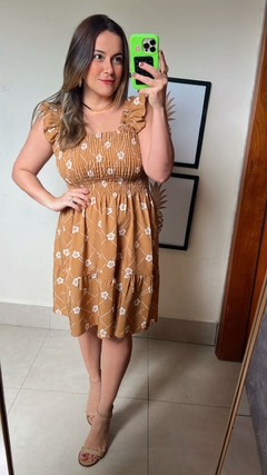 Imagem do VESTIDO ESTAMPADO COM ALÇA CURTO