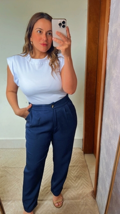 BLUSA CANELADA SEM MANGA
