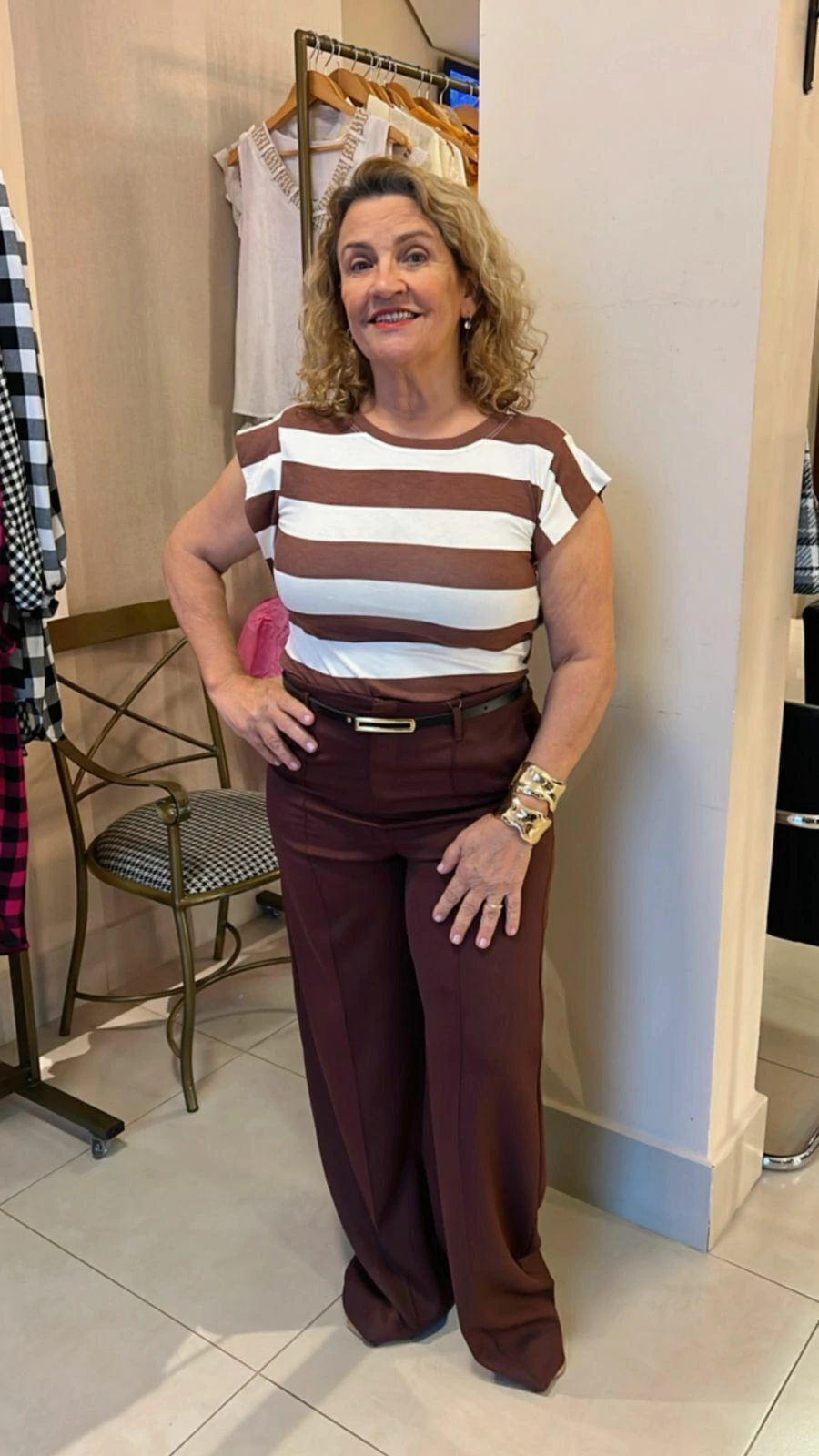 CALÇA DE ALFAIATARIA PANTALONA COM CINTO