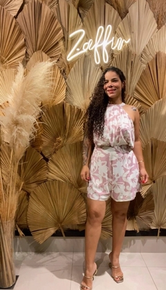 CONJUNTO ESTAMPADO CROPPED COM AMARRAÇÃO E SHORT - comprar online