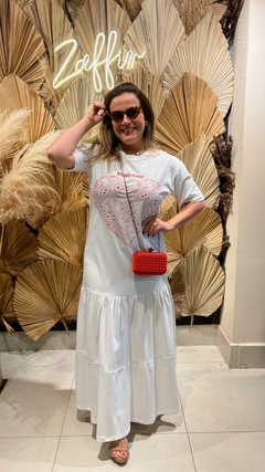 VESTIDO LONGO DE CORAÇÃO na internet