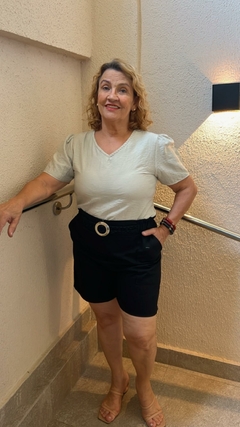 BLUSA COM TRANÇA NO DECOTE
