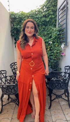 CHEMISE LONGO COM BOTÃO