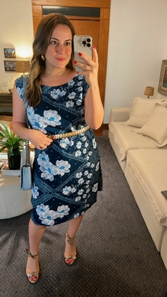 VESTIDO CURTO ESTAMPADO SEM MANGA