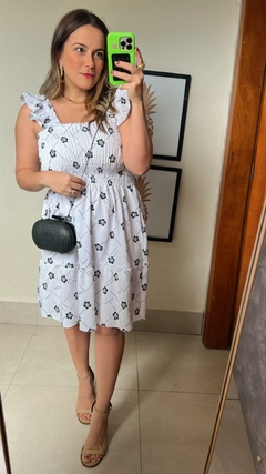 VESTIDO ESTAMPADO COM ALÇA CURTO - Zaffir