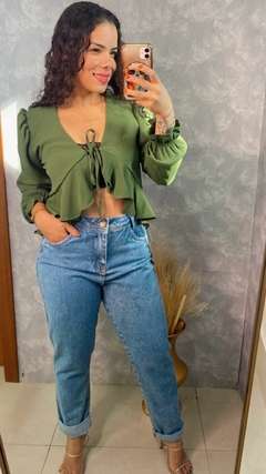BLUSA BOHO CHIC COM AMARRAÇÃO
