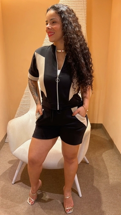 CONJUNTO MOLETINHO DE SHORT E BLUSA COM ZÍPER - comprar online