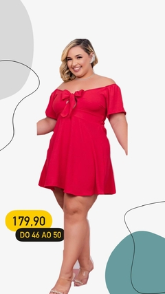VESTIDO CREPE COM LAÇO NO DECOTE