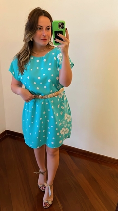 Imagem do VESTIDO CURTO ESTAMPADO COM MANGA