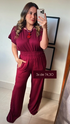CONJUNTO CALÇA PANTALONA E BLUSA MALHA PRIME - comprar online
