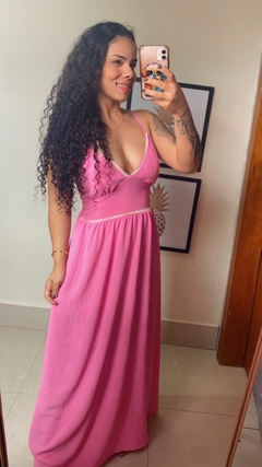 VESTIDO LONGO LISO COM ALÇA REGULAR - Zaffir